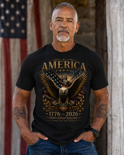 250th Anniversary Patriotic Golden Eagle T-Shirt