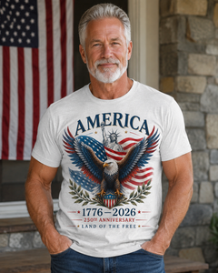 American Eagle Red-White- Blue Patriotic Liberty Tee